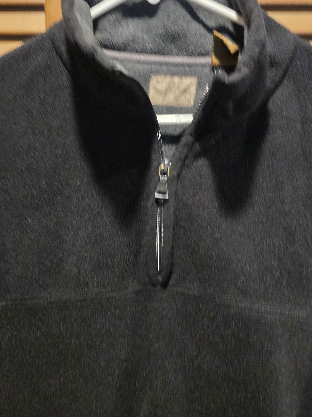 Vintage Weatherproof Black Fleece Quarter Zip Pullover Sweater Jacket Men's XL - Picture 4 of 8